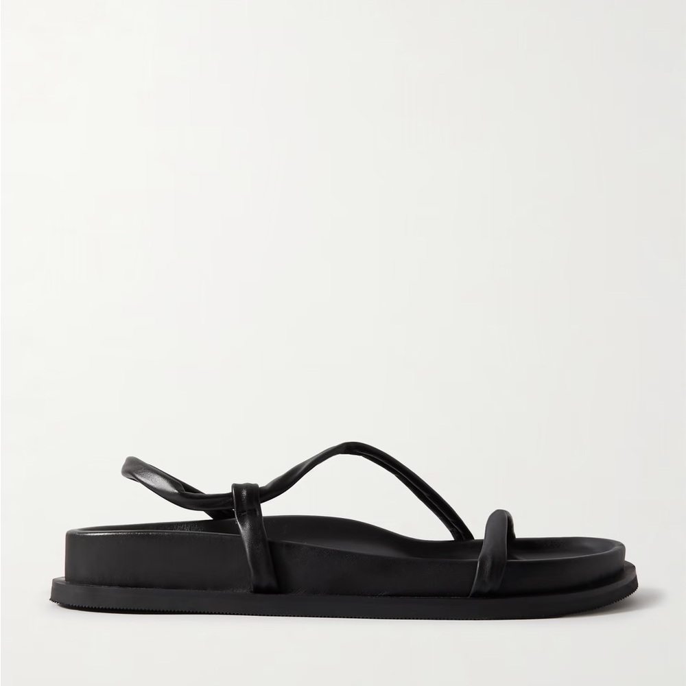 St. Agni Twist leather slingback sandals